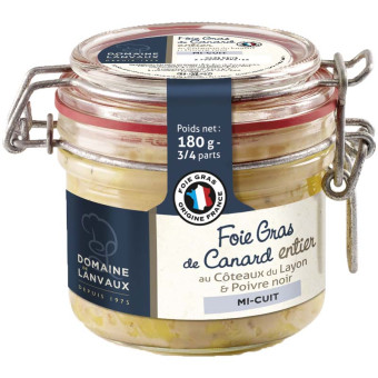 Achat Foie Gras de Canard Entier Mi-Cuit 180g en Ligne