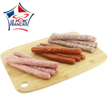 Achat Assortiment Saucisses pur porc (4 Chipos, 4 Chipos herbes, 4 Merguez) en Ligne