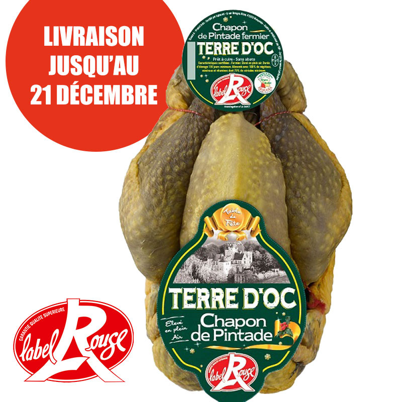 Achat Chapon de Pintade Fermière Label Rouge en Ligne