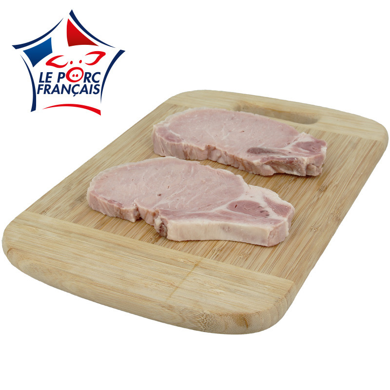 Côte de porc nature cuite (2 pièces de 125 g env)