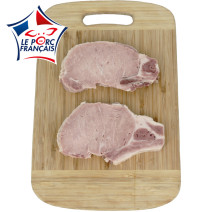 Côte de porc nature cuite (2 pièces de 125 g env)